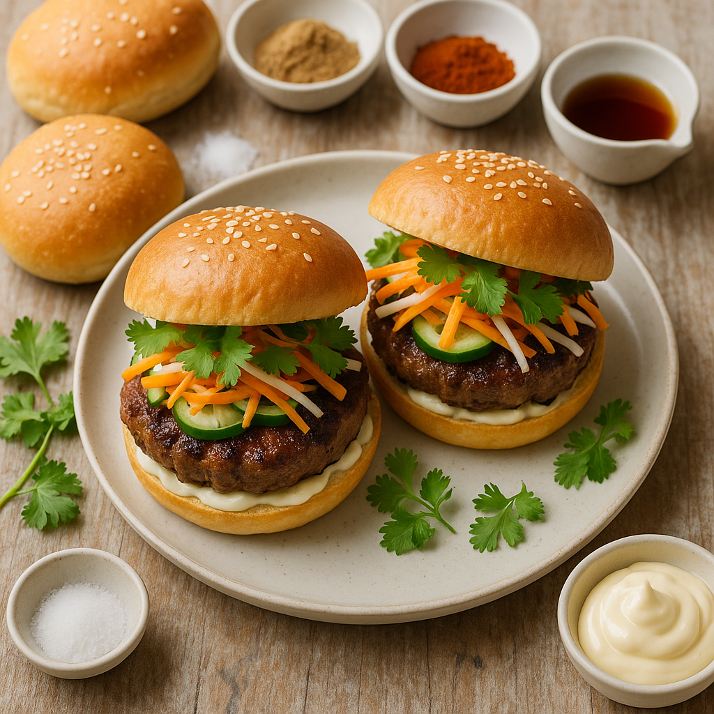 Vietnamese Banh Mi Burgers