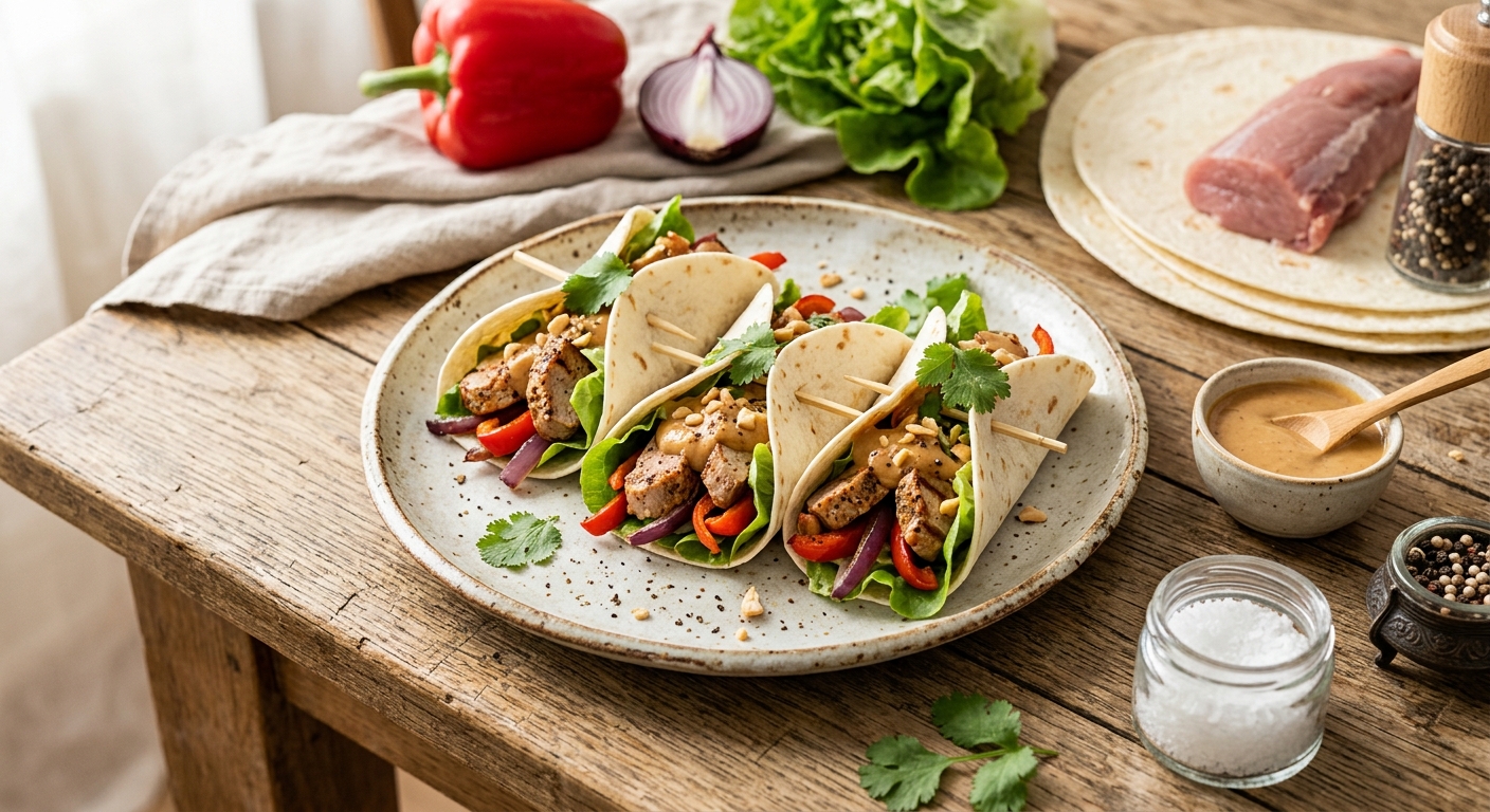 Mini Wraps als Hapje met Varkenshaas
