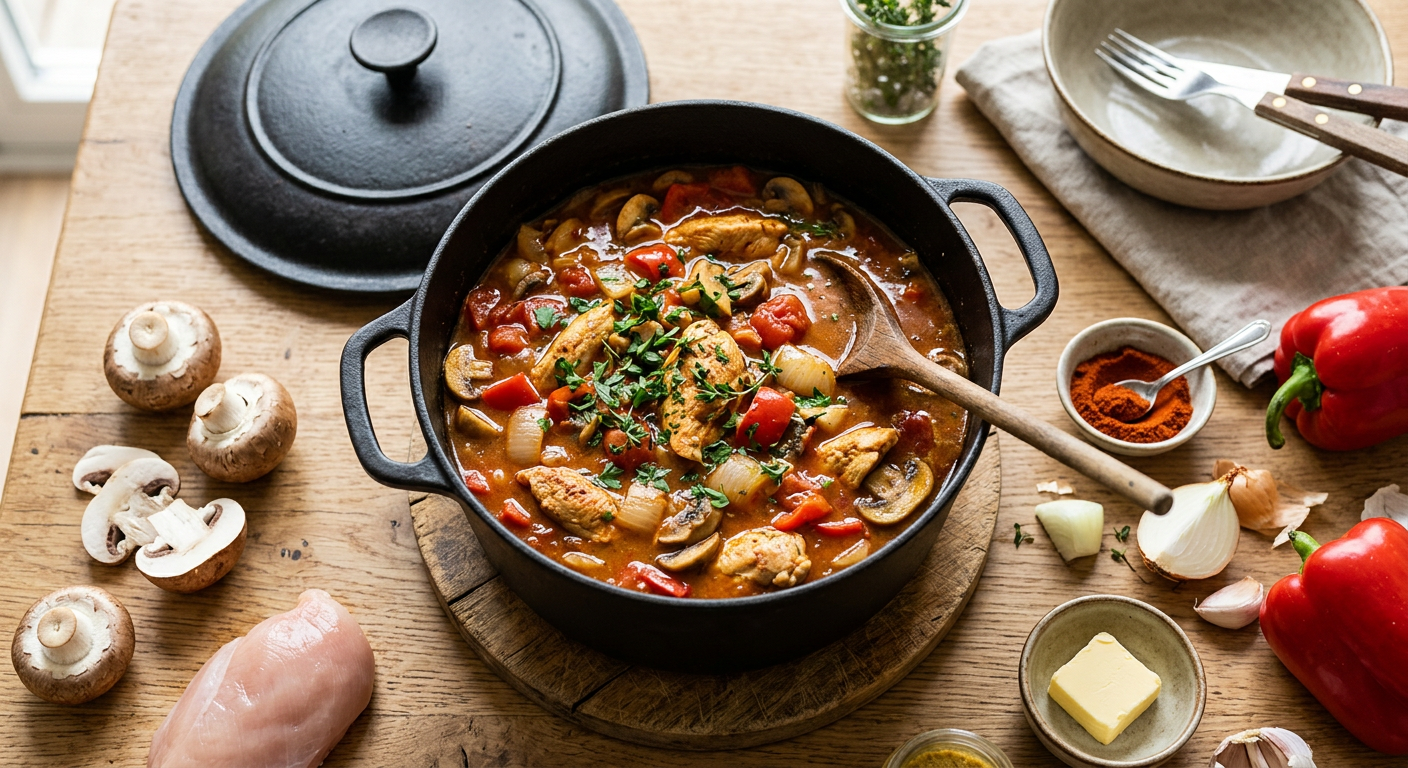 Stoofpot met Kip uit de Dutch Oven