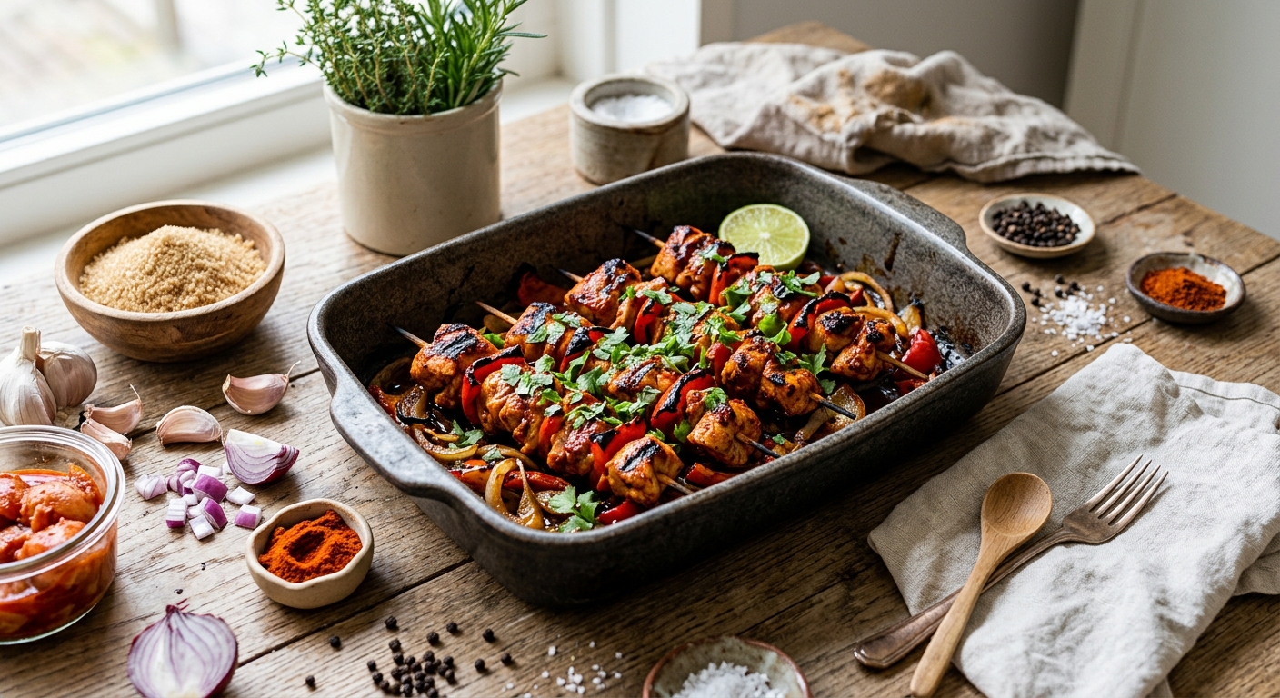 Kipspiesjes in Paprika Marinade