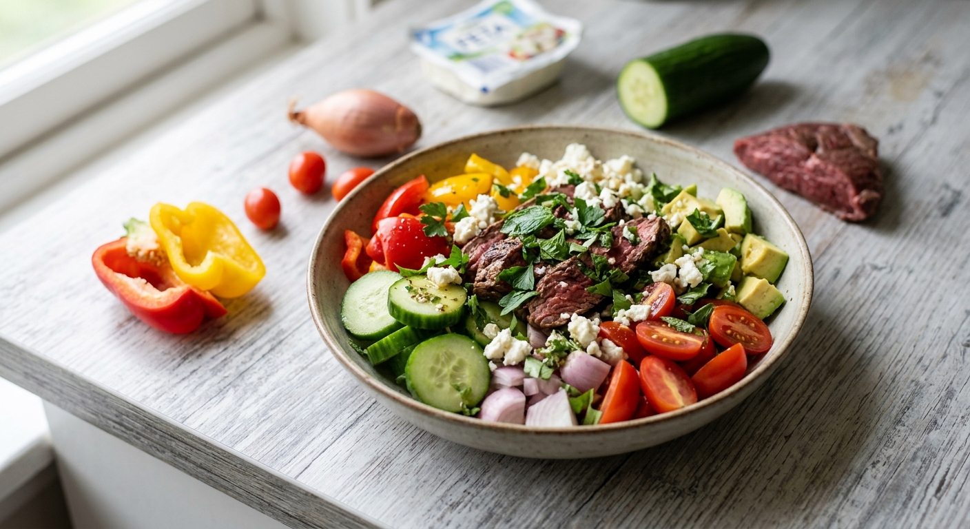 Zomerse salade met feta en instructie video