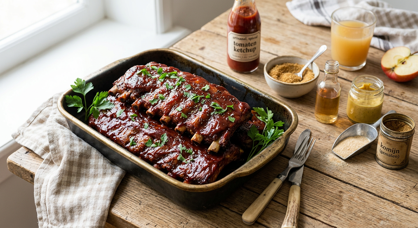 BBQ saus voor spareribs